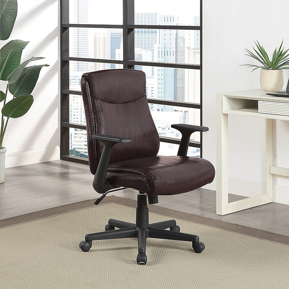 Office Star Products - Mid Back Managers Office Chair - Chocolate_9