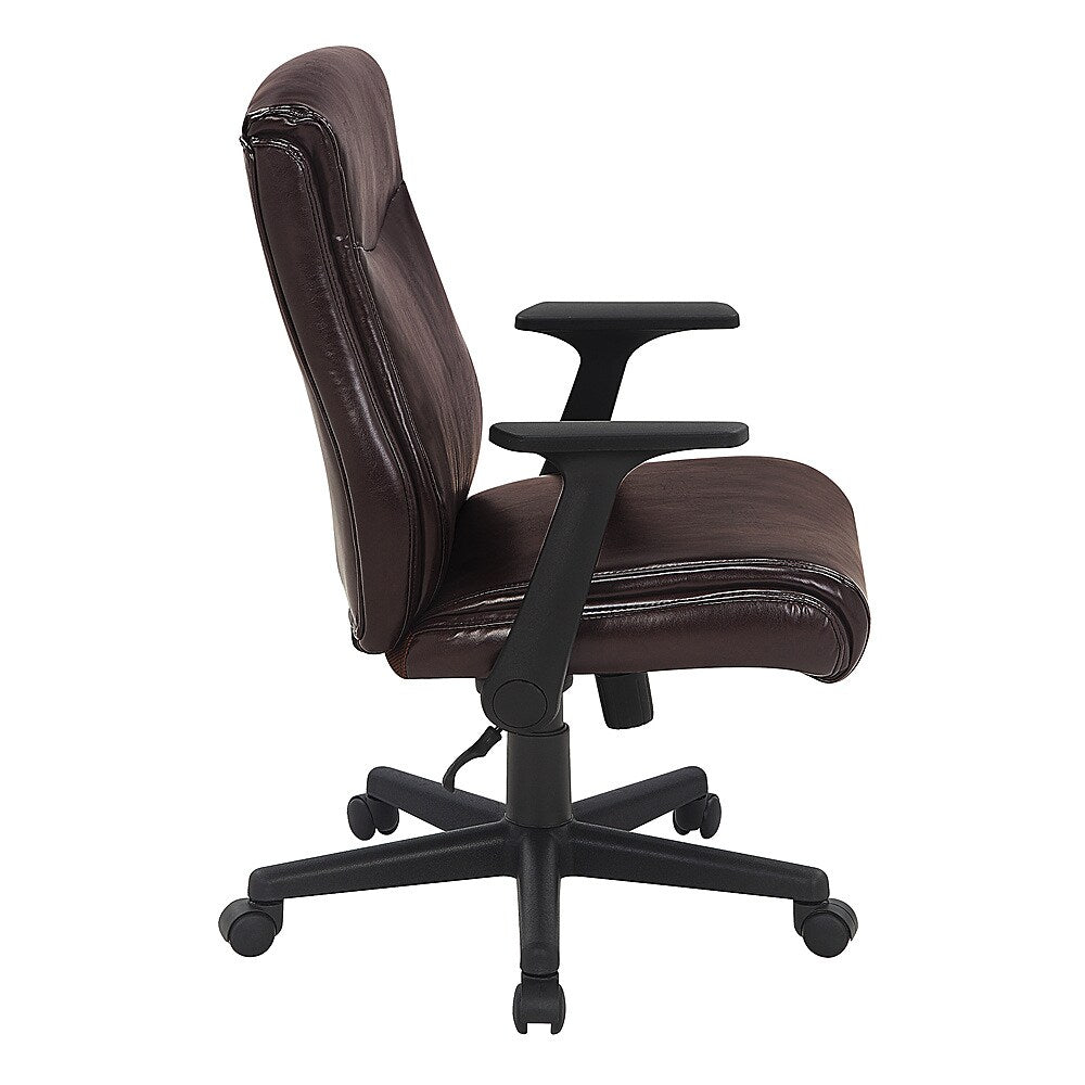 Office Star Products - Mid Back Managers Office Chair - Chocolate_3
