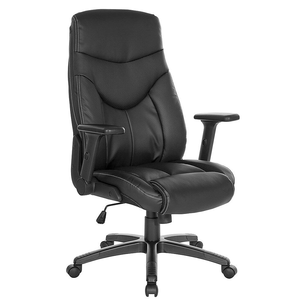 Office Star Products - Exec Bonded Leather Office Chair - Black_1