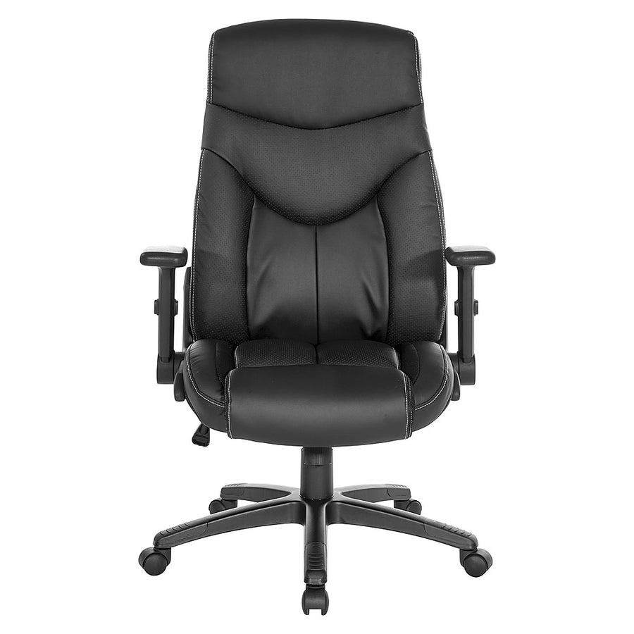 Office Star Products - Exec Bonded Leather Office Chair - Black_0