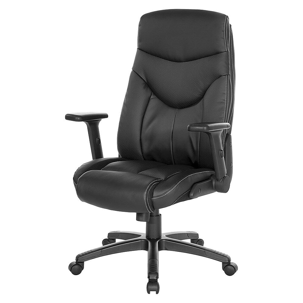 Office Star Products - Exec Bonded Leather Office Chair - Black_8