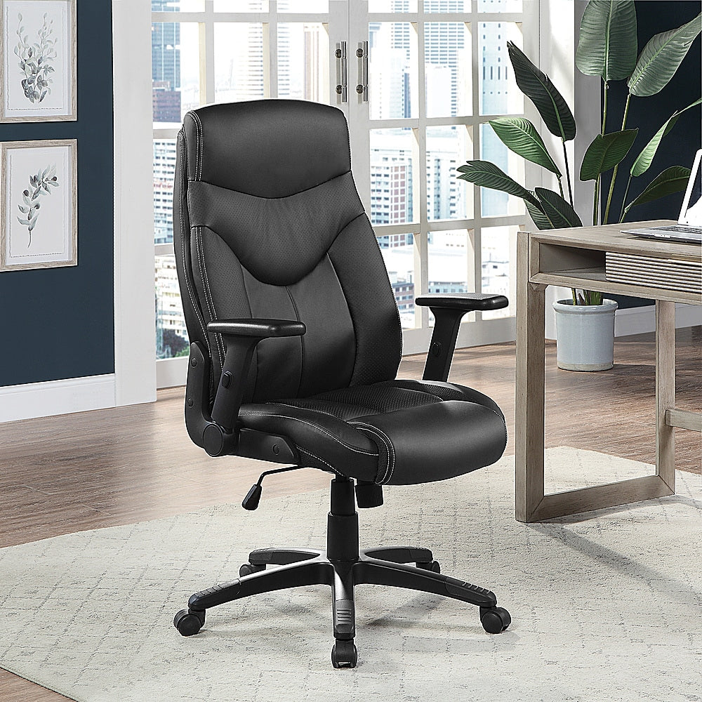 Office Star Products - Exec Bonded Leather Office Chair - Black_6