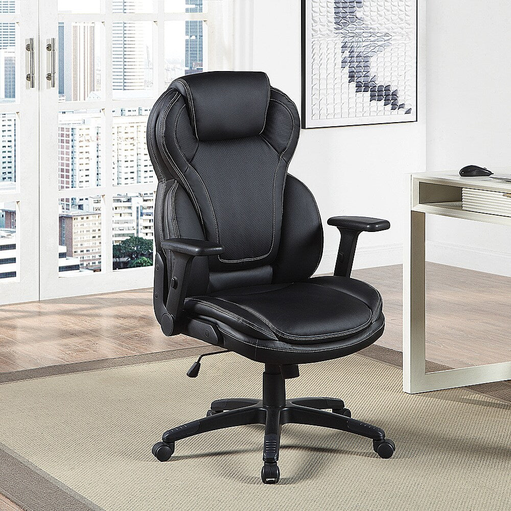 Office Star Products - Exec Bonded Lthr Office Chair - Black_8