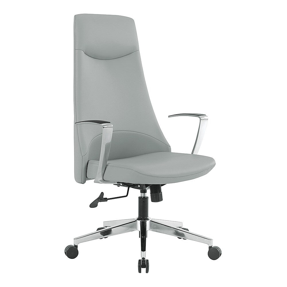 Office Star Products - High Back Antimicrobial Fabric Office Chair - Dillon Steel_1