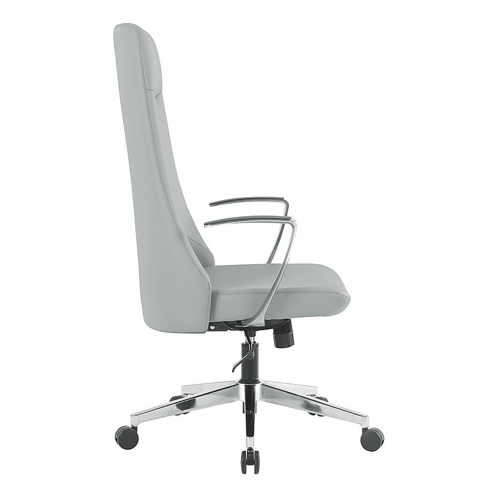 Office Star Products - High Back Antimicrobial Fabric Office Chair - Dillon Steel_3