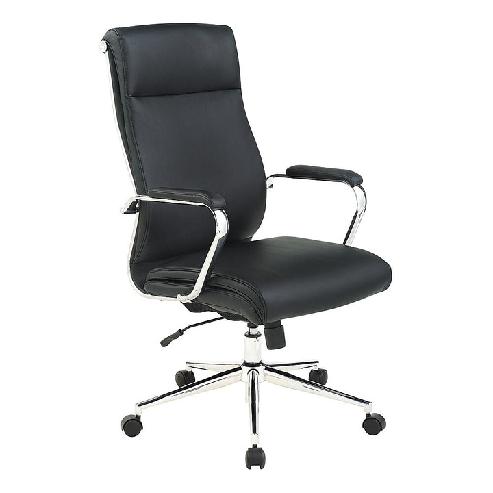 Office Star Products - High Back Antimicrobial Fabric Chair - Dillon Black_1