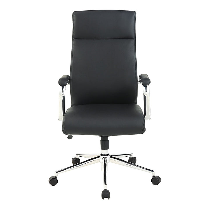 Office Star Products - High Back Antimicrobial Fabric Chair - Dillon Black_0