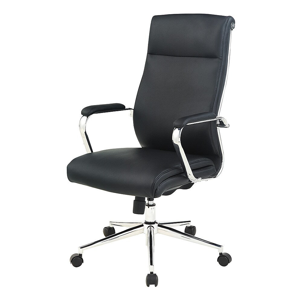 Office Star Products - High Back Antimicrobial Fabric Chair - Dillon Black_8