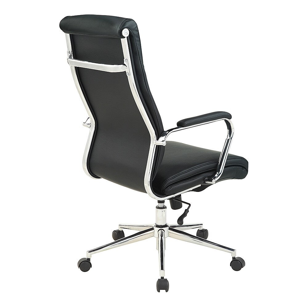Office Star Products - High Back Antimicrobial Fabric Chair - Dillon Black_9