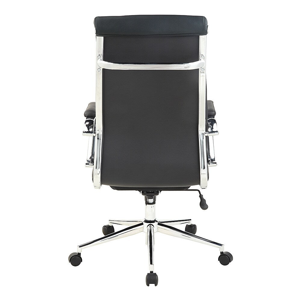 Office Star Products - High Back Antimicrobial Fabric Chair - Dillon Black_7