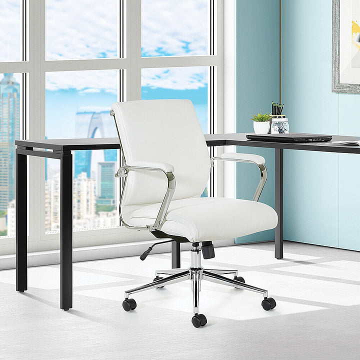 Office Star Products - Mid Back Antimicrobial Fabric Chair - Dillon Snow_6