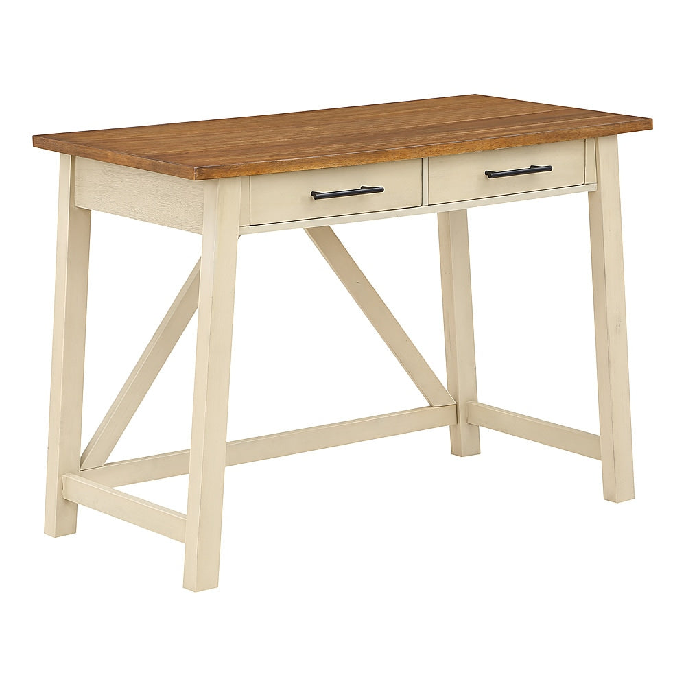 OSP Home Furnishings - Milford Rustic Writing Desk - Antique White_1