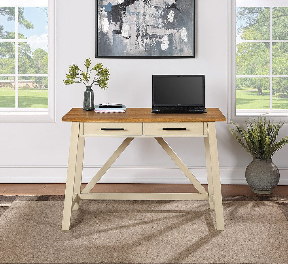 OSP Home Furnishings - Milford Rustic Writing Desk - Antique White_5