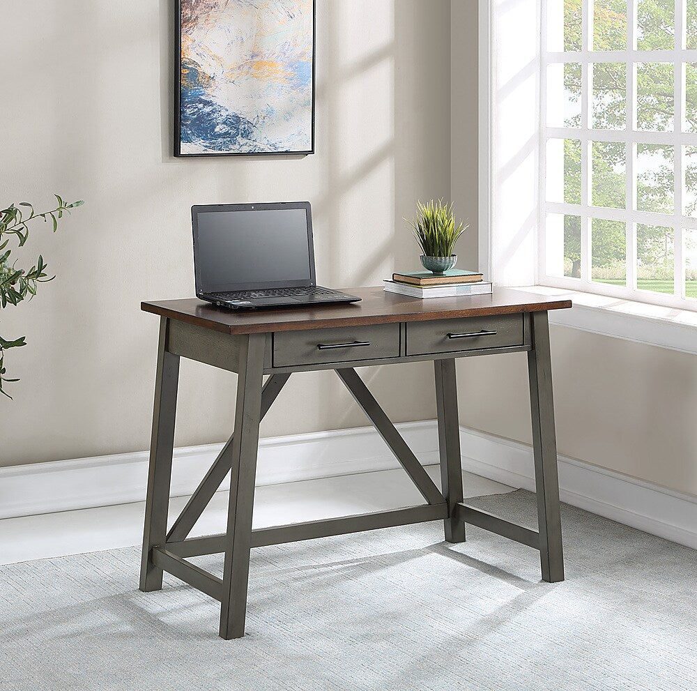 OSP Home Furnishings - Milford Rustic Writing Desk - Slate Grey_6