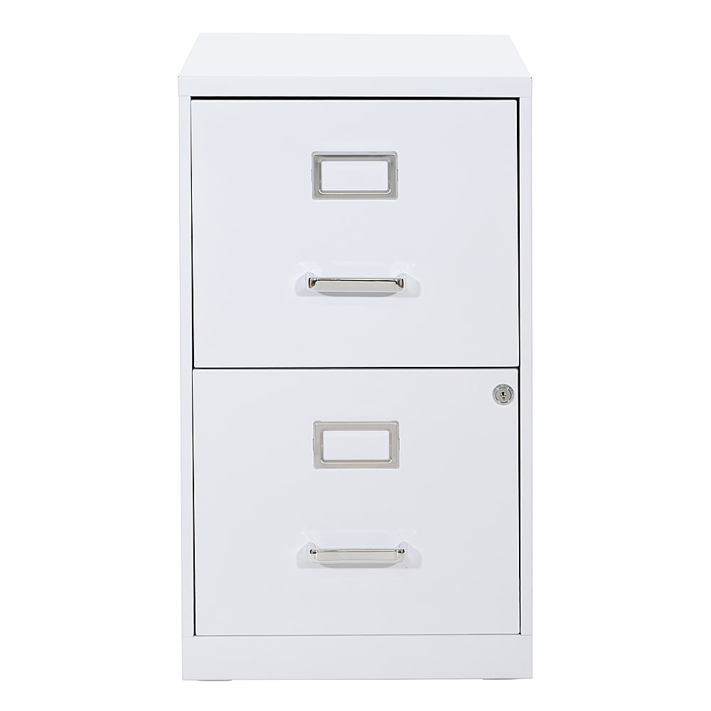 OSP Home Furnishings - 2 Drawer Locking Metal File Cabinet - White_0