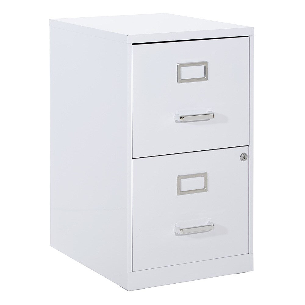 OSP Home Furnishings - 2 Drawer Locking Metal File Cabinet - White_6