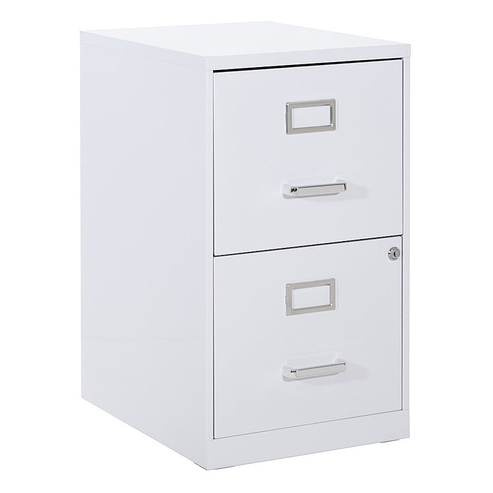 OSP Home Furnishings - 2 Drawer Locking Metal File Cabinet - White_6