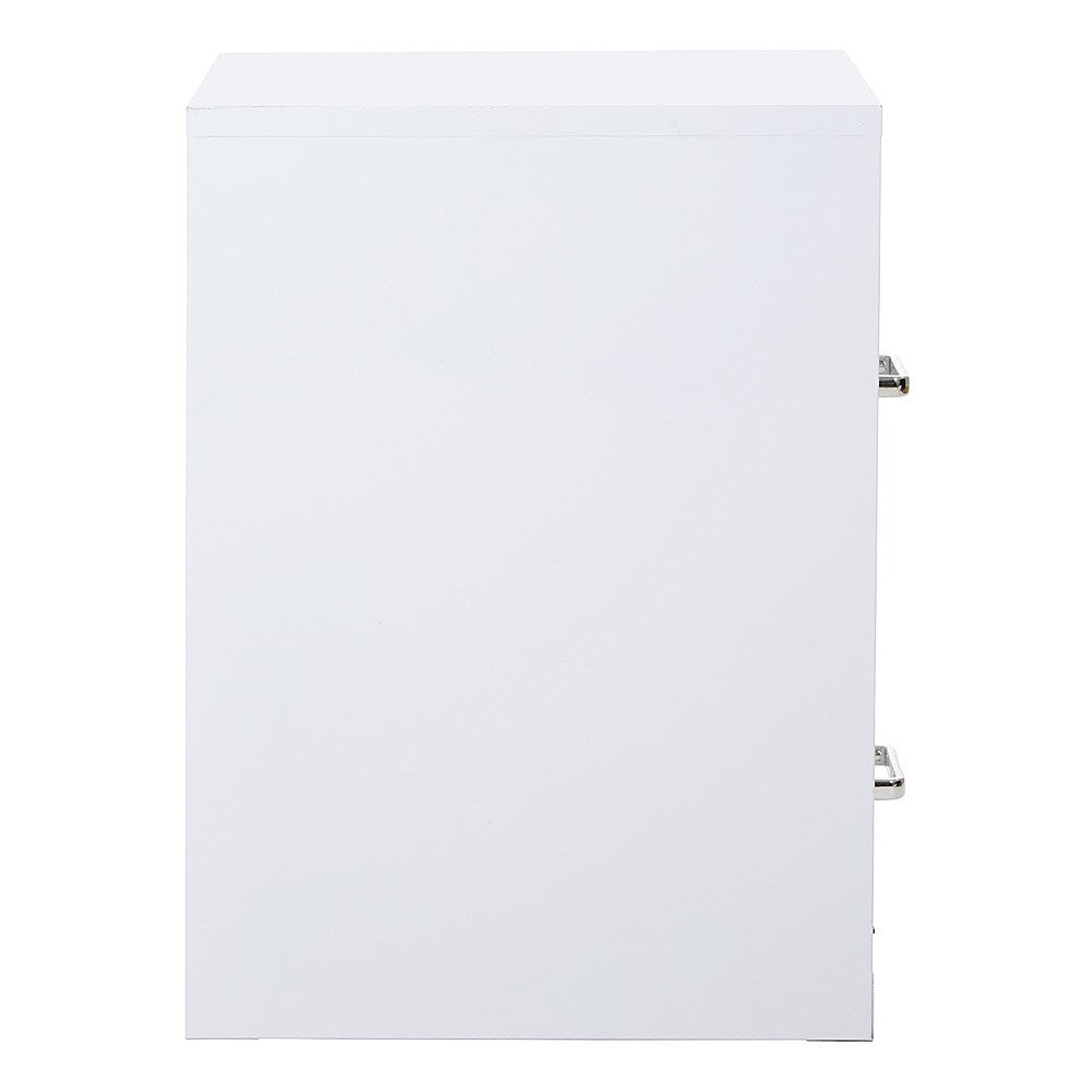 OSP Home Furnishings - 2 Drawer Locking Metal File Cabinet - White_7