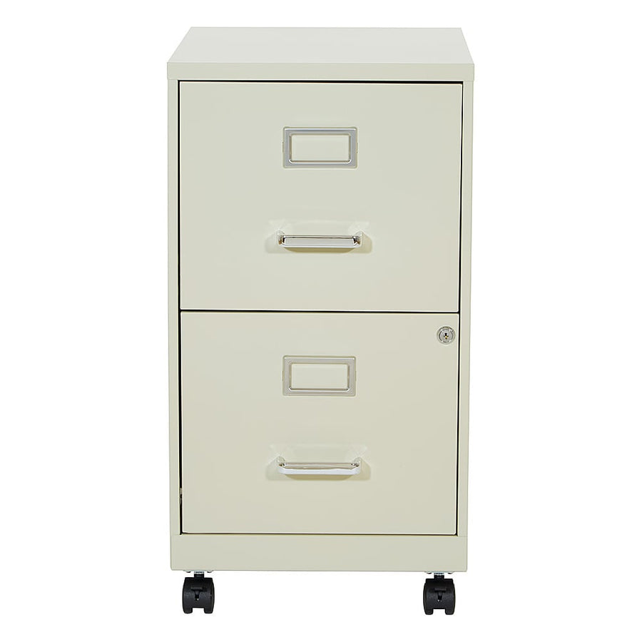 OSP Home Furnishings - 2 Drawer Mobile Locking Metal File Cabinet - Tan_0