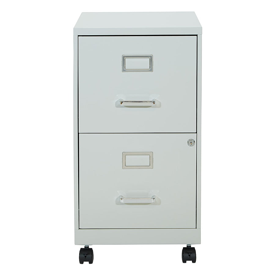 OSP Home Furnishings - 2 Drawer Mobile Locking Metal File Cabinet - Gray_0