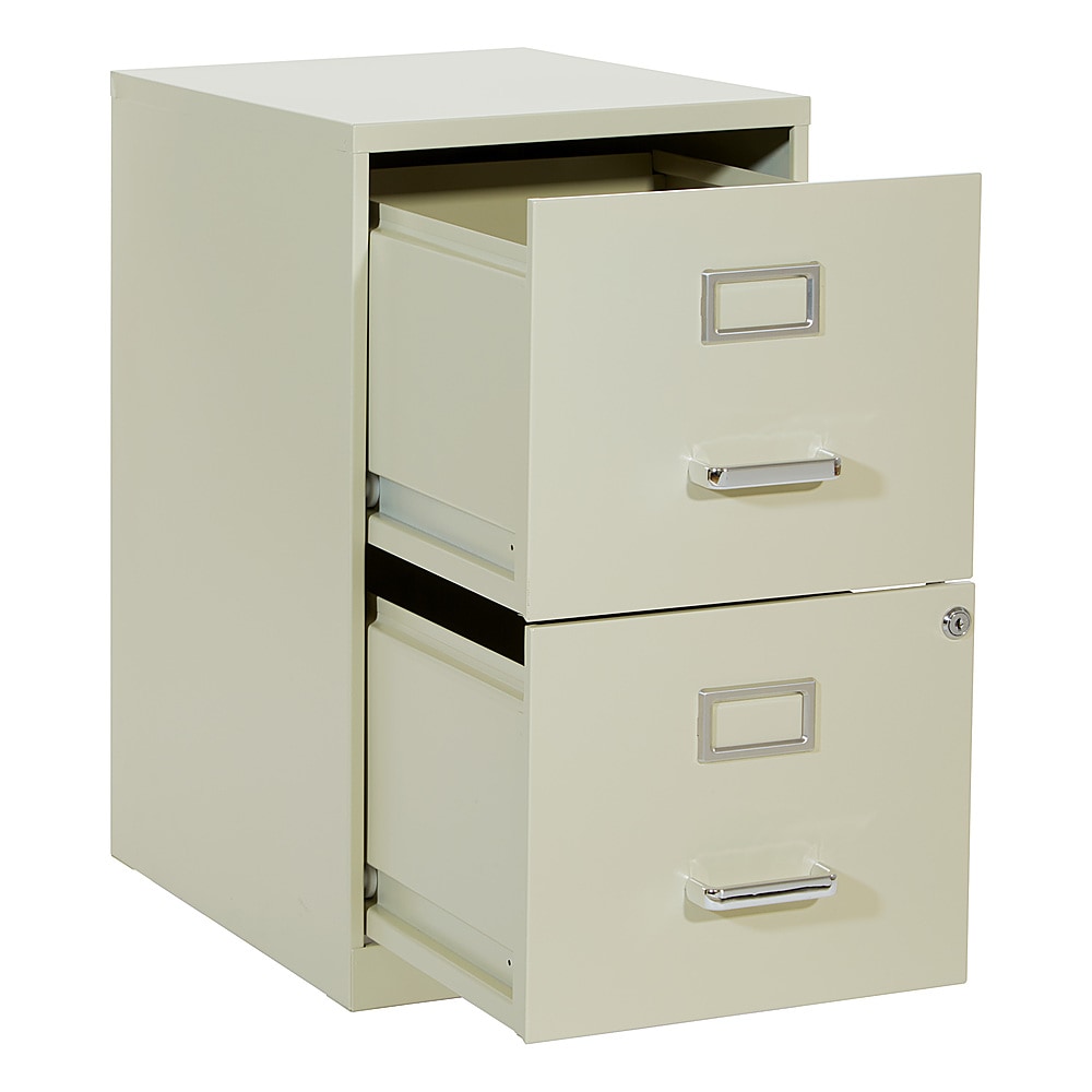 OSP Home Furnishings - 2 Drawer Locking Metal File Cabinet - Tan_6