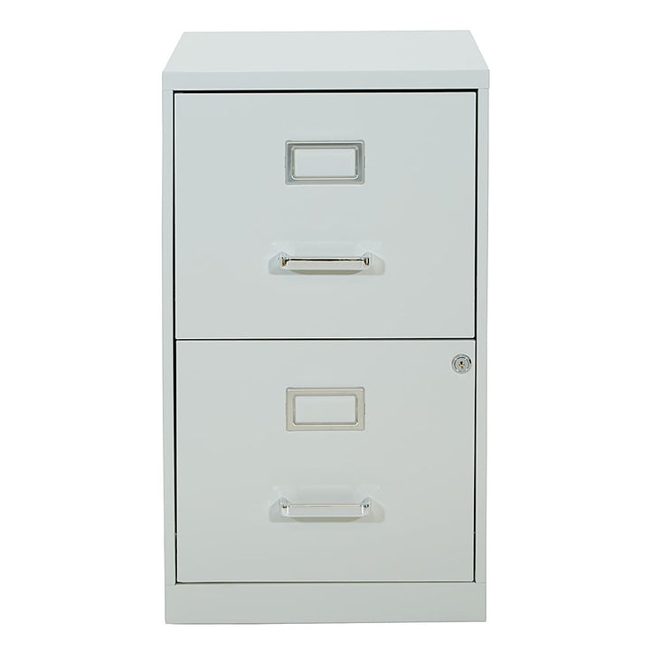 OSP Home Furnishings - 2 Drawer Locking Metal File Cabinet - Gray_0