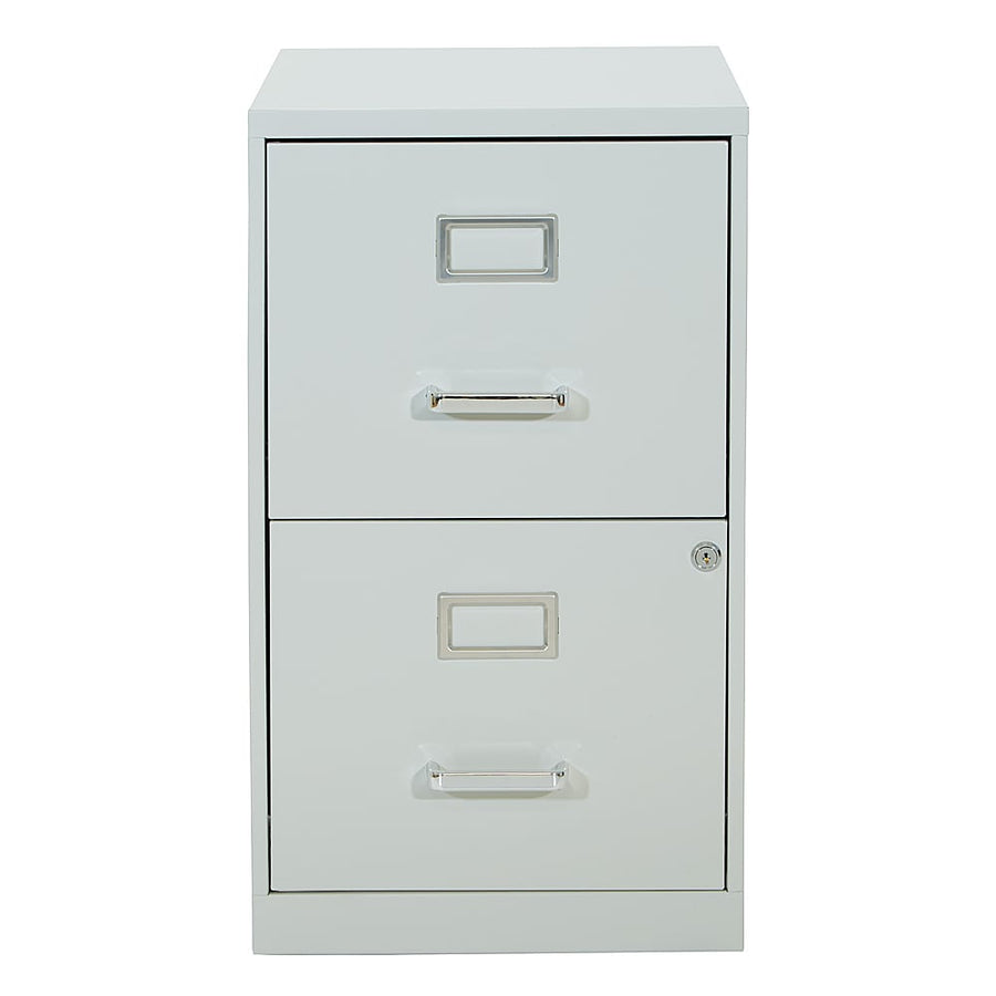 OSP Home Furnishings - 2 Drawer Locking Metal File Cabinet - Gray_0