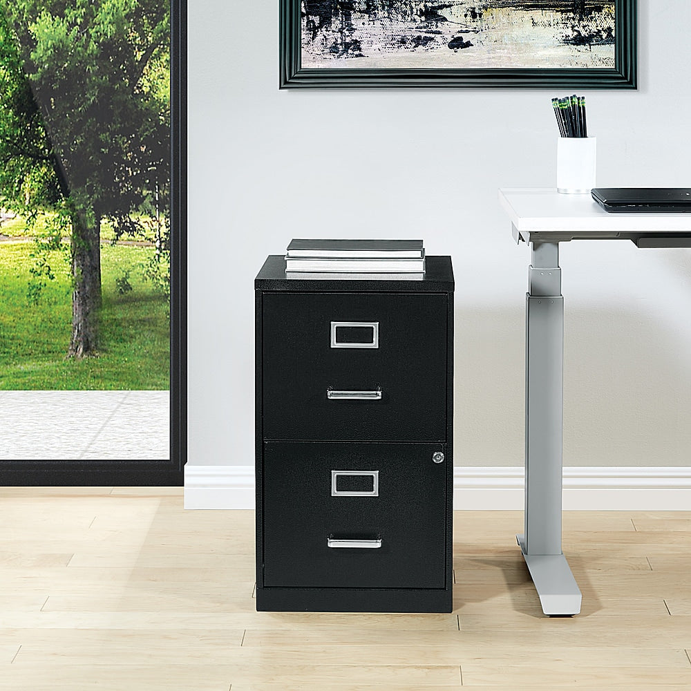 OSP Home Furnishings - 2 Drawer Locking Metal File Cabinet - Black_4