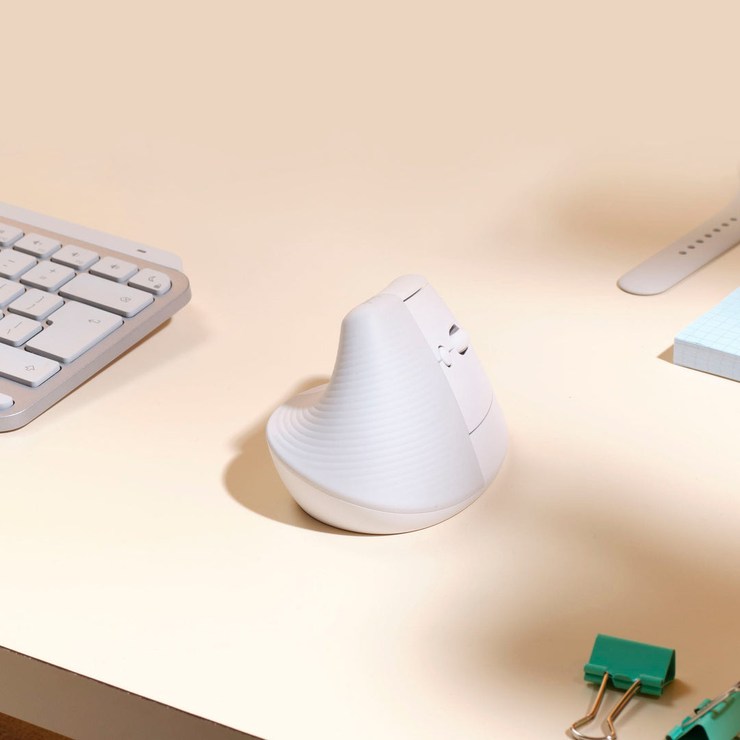 Logitech - Lift for Mac Bluetooth Ergonomic Mouse with 4 Customizable Buttons - Off-White_6