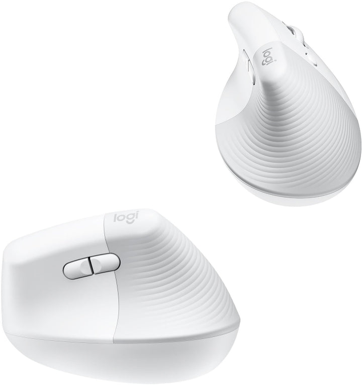 Logitech - Lift for Mac Bluetooth Ergonomic Mouse with 4 Customizable Buttons - Off-White_3