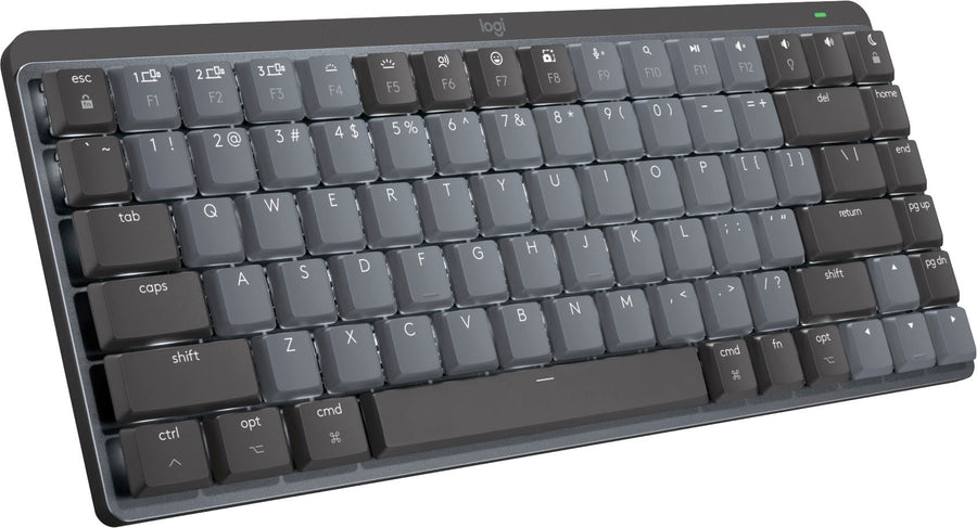 Logitech - MX Mechanical Mini for Mac Compact Wireless Mechanical Clicky Switch Keyboard for macOS/iPadOS/iOS with Backlit Keys - Space Gray_0