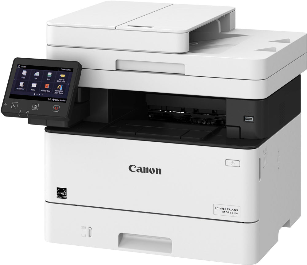 Canon - imageCLASS MF455dw Wireless Black-and-White All-In-One Laser Printer with Fax - White_1