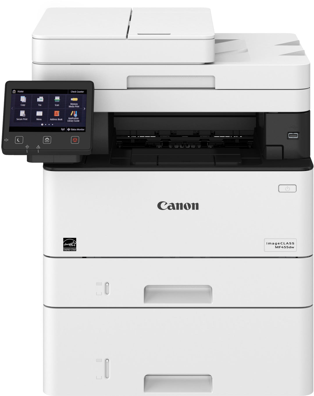 Canon - imageCLASS MF455dw Wireless Black-and-White All-In-One Laser Printer with Fax - White_4