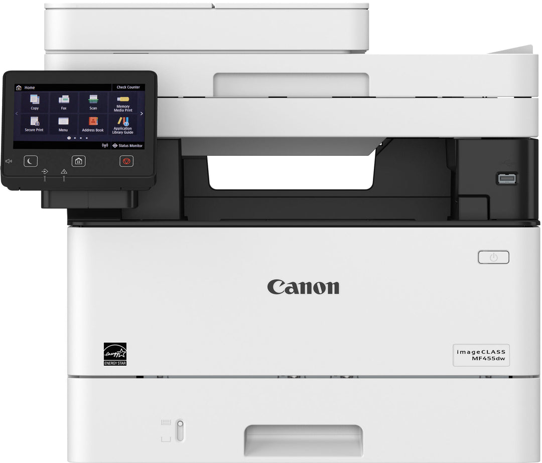 Canon - imageCLASS MF455dw Wireless Black-and-White All-In-One Laser Printer with Fax - White_2