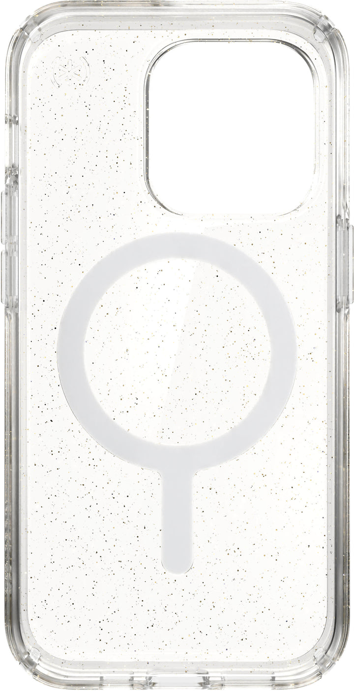 Speck - Presidio Perfect-Clear Case with MagSafe for Apple iPhone 14 Pro - Gold Glitter_4