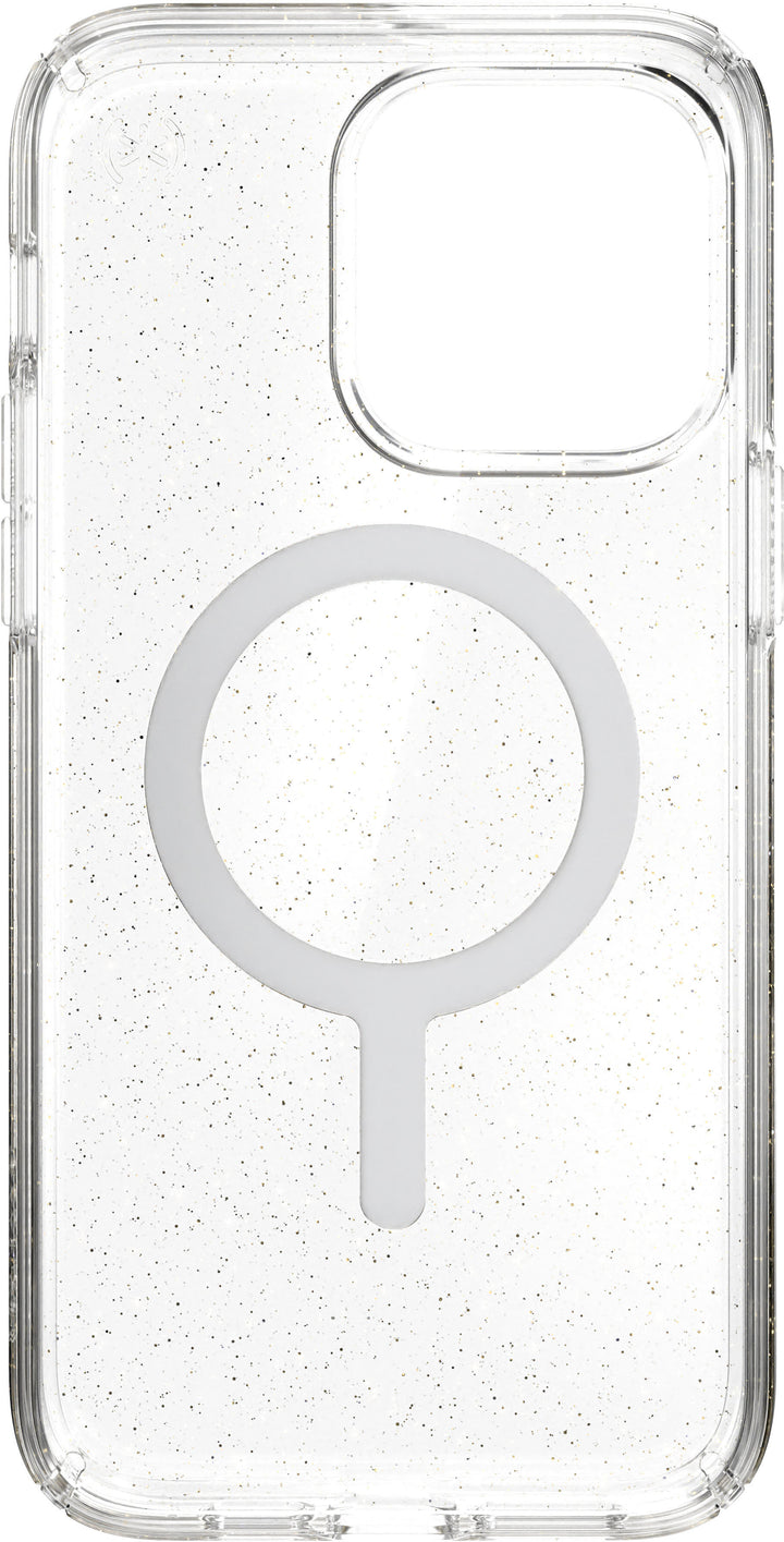 Speck - Presidio Perfect-Clear Case with MagSafe for Apple iPhone 14 Pro Max - Gold Glitter_3