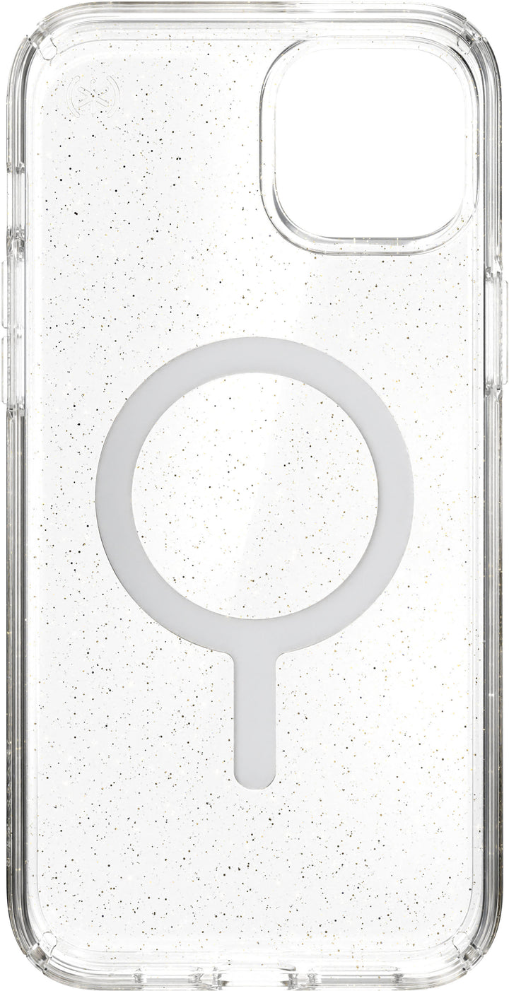Speck - Presidio Perfect-Clear Case with MagSafe for Apple iPhone 14 Plus - Gold Glitter_4
