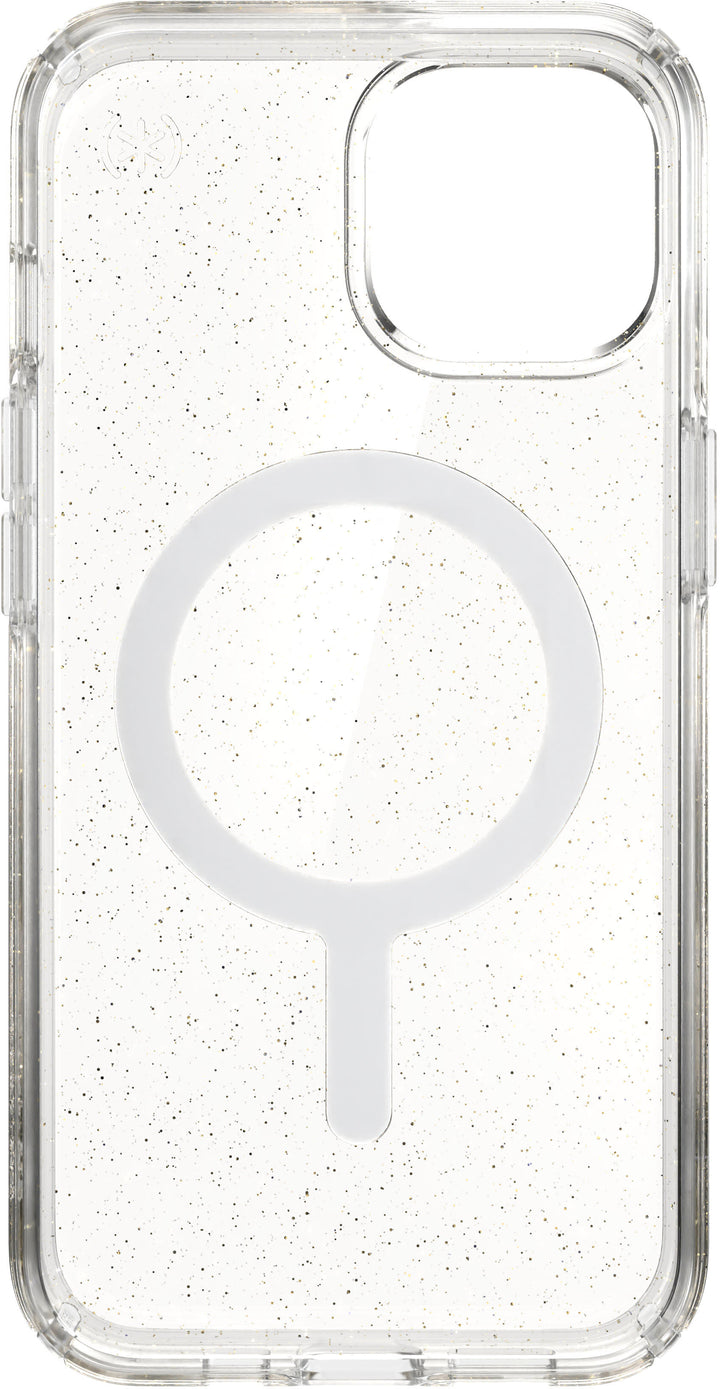 Speck - Presidio Perfect-Clear Case with MagSafe for Apple iPhone 14 - Gold Glitter_4