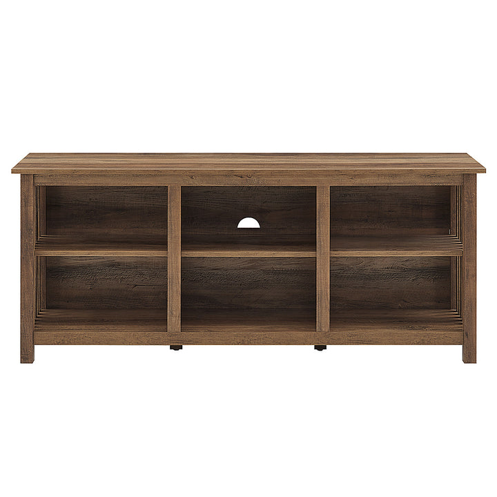 Walker Edison - Mission-Style 6-Cubby TV Stand for Most TVs up to 65” - Rustic Oak_0