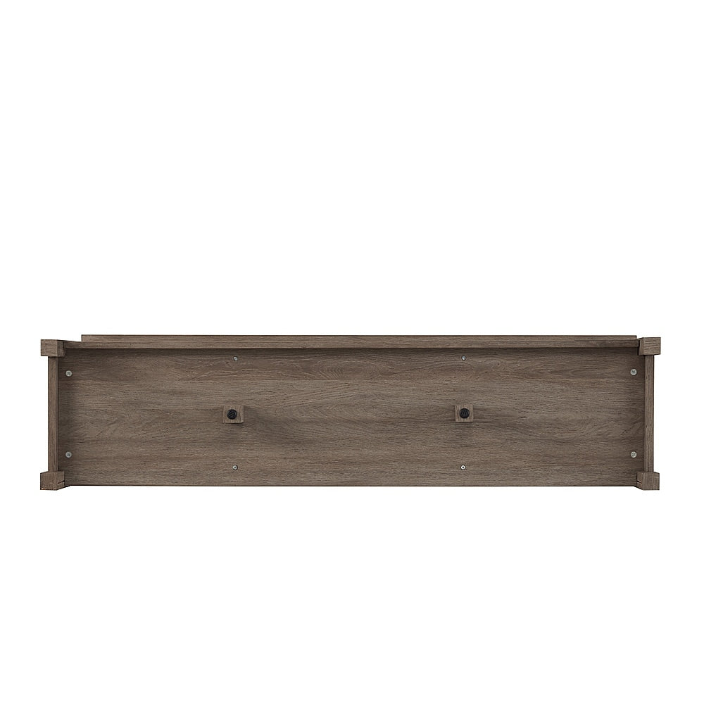 Walker Edison - Mission-Style Fireplace TV Stand for Most TVs up to 65” - Driftwood_6