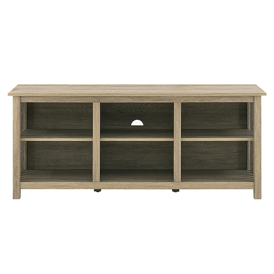 Walker Edison - Mission-Style 6-Cubby TV Stand for Most TVs up to 65” - Driftwood_0