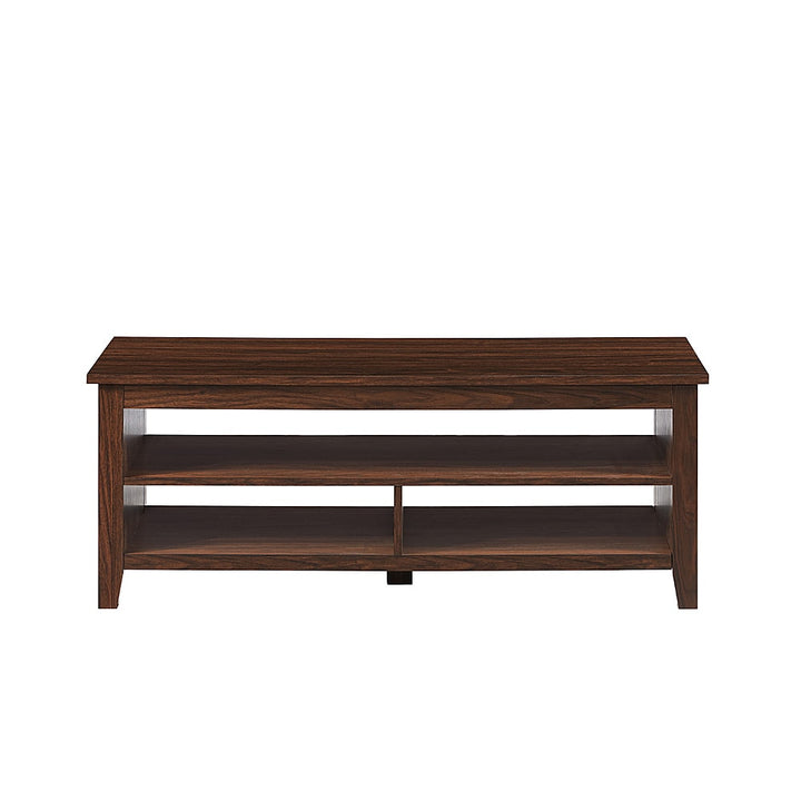 Walker Edison - Coastal Grooved-Panel Storage Coffee Table - Dark Walnut_6