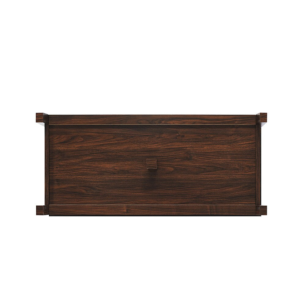 Walker Edison - Coastal Grooved-Panel Storage Coffee Table - Dark Walnut_9