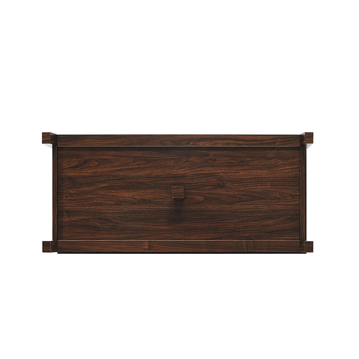 Walker Edison - Coastal Grooved-Panel Storage Coffee Table - Dark Walnut_9