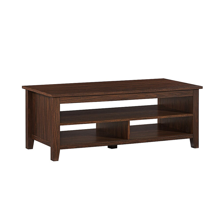 Walker Edison - Coastal Grooved-Panel Storage Coffee Table - Dark Walnut_3