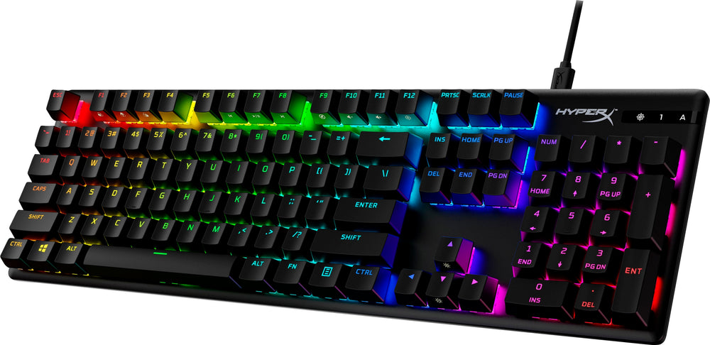 HyperX - Alloy Origins Wired Mechanical Red Linear Switch Gaming Keyboard with RGB Back Lighting - Black_1