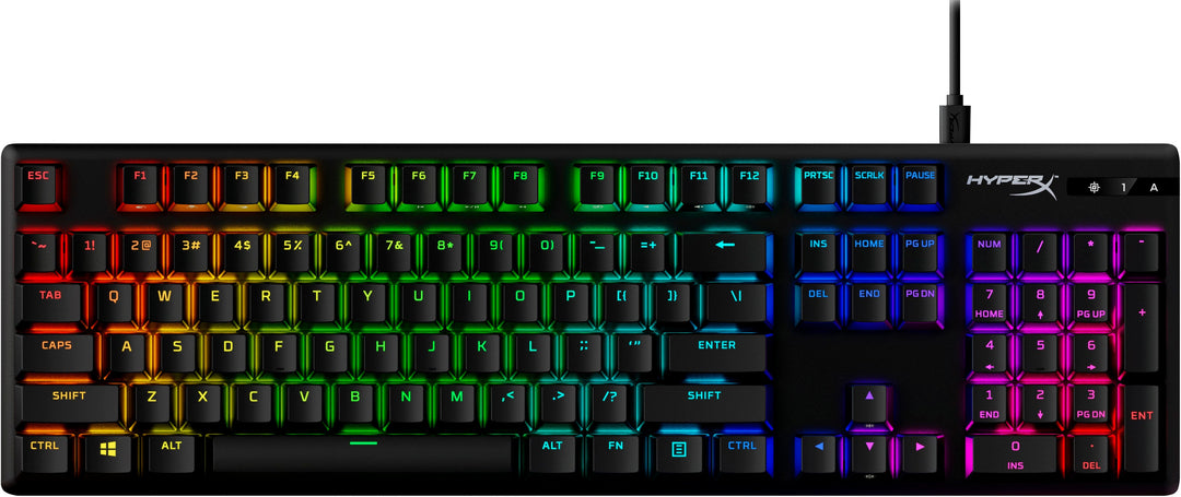 HyperX - Alloy Origins Wired Mechanical Red Linear Switch Gaming Keyboard with RGB Back Lighting - Black_0