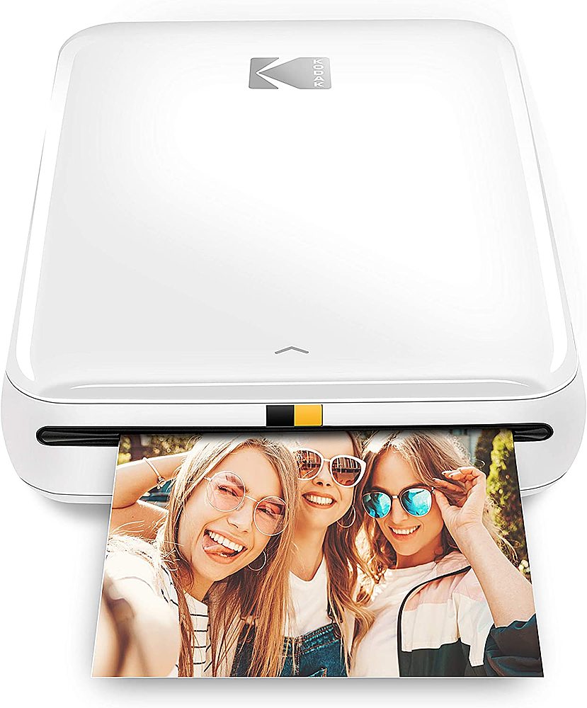 Kodak - Step AMZRODMP20K2W 2x3 Instant Photo Printer Zink Technology, Bluetooth/NFC with Carrying Case and Zink Paper - White_1