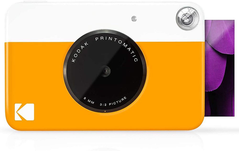 Kodak - Printomatic AMZBBRODOK1Y 2x3 Instant Camera Zink Technology with Zink Paper, Sticker Sets, Photo Album, Photo Frames - Yellow_1