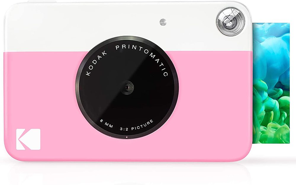 Kodak - Printomatic AMZRODOMATICK1PK 2x3 Instant Print Camera Zink Technology with Carrying Case and Zink Paper - Pink_1